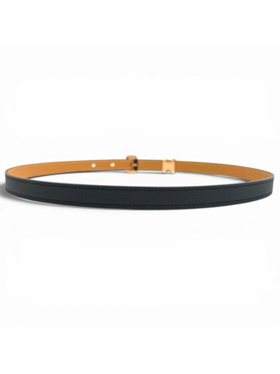 Hermes Pop 15 Black Veau Epsom Golden Rose Belt 75 main image 5